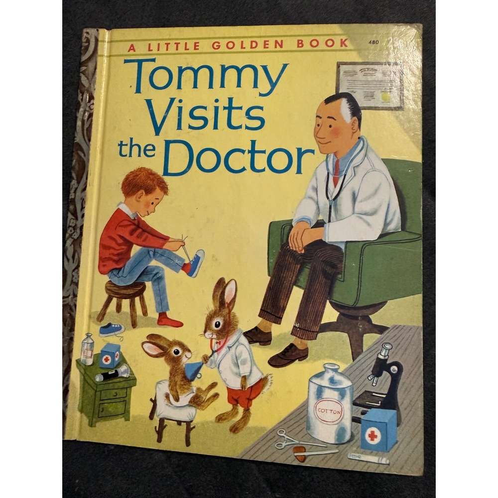 Vintage 1962 Little Golden Book Tommy Visits the Doctor Richard Scarry 480‎